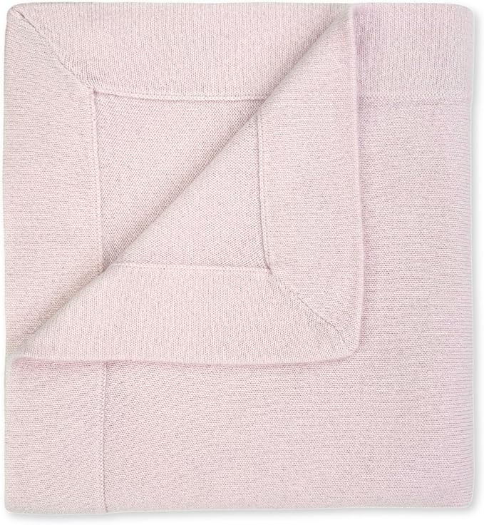 Jet&Bo BABY 100% Cashmere Baby Blanket, Beanie and Booties Gift Set Luxe Knit Pink - Unisex, Size 0-6 Months - Gift Box and Card Included