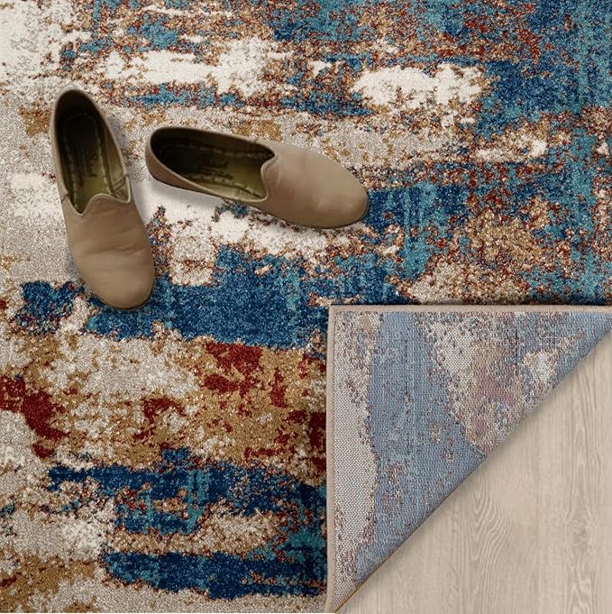 LUXE WEAVERS Lagos Collection Passion 2x3 Abstract Area Rug