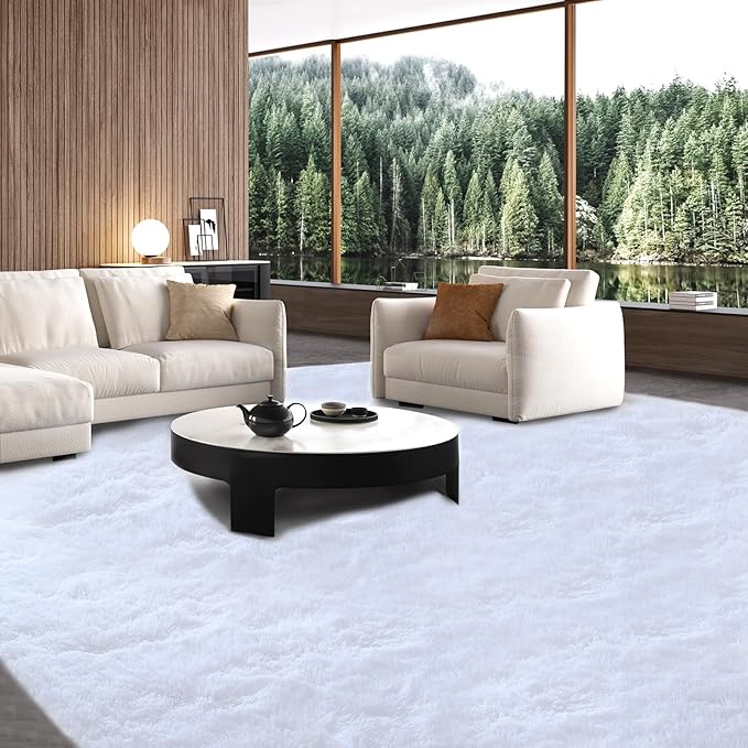 Area Rug 10x14 for Living Room: Large Shag Area Rugs for Living Room - Shaggy Fluffy Rug 10x14 Modern Indoor Shag Fuzzy Floor Carpet