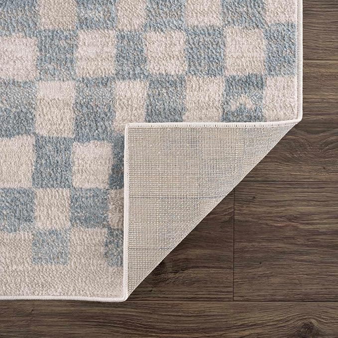 Hauteloom Benjy Living Room, Bedroom Area Rug - Contemporary - Cream, Silver Blue - 2' x 3'
