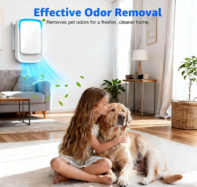 Plug In Air Air Purifier Small Mini Negative Ion Air Purifiers Quiet Ion Generator Portable Air Freshener Cleaner Ionizer for Home Bedroom Office Basement Smoke Pet Smell (4 Pack）