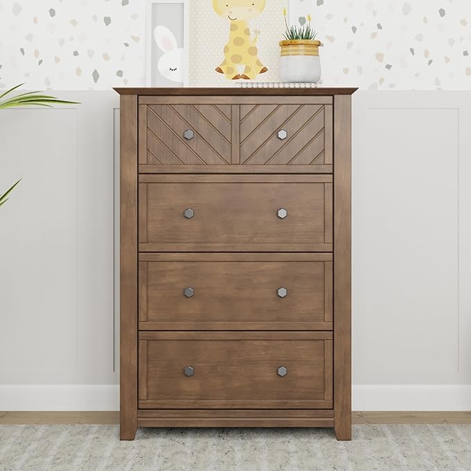 Child Craft Atwood Crib, Dresser and Chest Nursery Set, 3-Piece, Includes 4-in-1 Convertible Crib, Dresser and Chest, Grows with Your Baby (Cocoa Bean Brown)