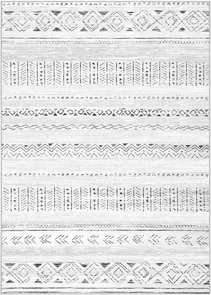Area Rugs for Living Room Washable Living Room Rug Soft Neutral Indoor Floor Carpet Non-Slip Stain Resistant Modern Boho Rugs for Bedroom Dining Room Kids Room Nursery Office Home Brown