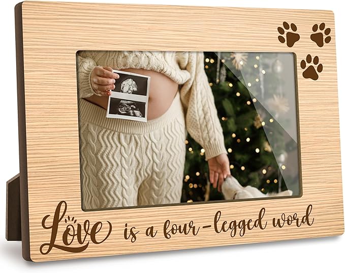 Cute Baby Picture Frame - Gender Reveal Decorations and Baby Shower Gifts for New Mom Grandparent Pregnancy Announcement Newborn Nursery 4 X 6 Inch Christmas Photo Picture Frame - A23