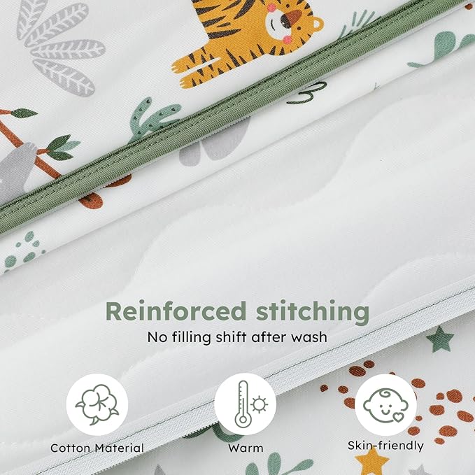 Baby Sleep Sack 0-6 Months, 2.5 TOG Cotton Winter Baby Wearable Blanket with 2-Way Zipper, Warm Soft Sleeping Bag for Newborn Infant Boy Girl, Small Giraffe