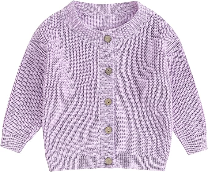 Newborn Baby Boy Girl Knit Sweater Cardigan Winter Warm Button Down Sweatshirt Top Outfit Cute Infant Fall Clothes
