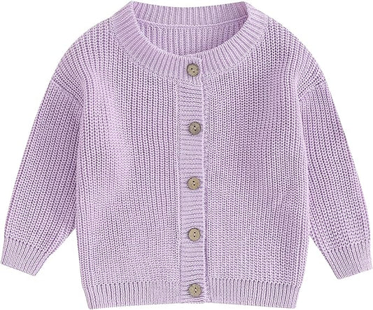 Newborn Baby Boy Girl Knit Sweater Cardigan Winter Warm Button Down Sweatshirt Top Outfit Cute Infant Fall Clothes