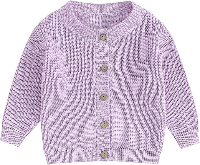 Newborn Baby Boy Girl Knit Sweater Cardigan Winter Warm Button Down Sweatshirt Top Outfit Cute Infant Fall Clothes