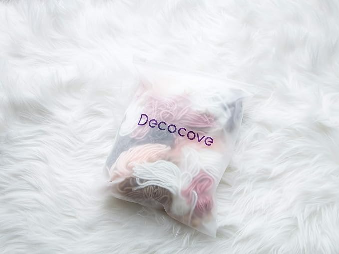 Decocove Tassel Garland - Boho Tassel Garland with Wood Beads - Wall Decor for Dorm, Girls Room and Nursery Room (43 inch) - Blush and Terra Cotta