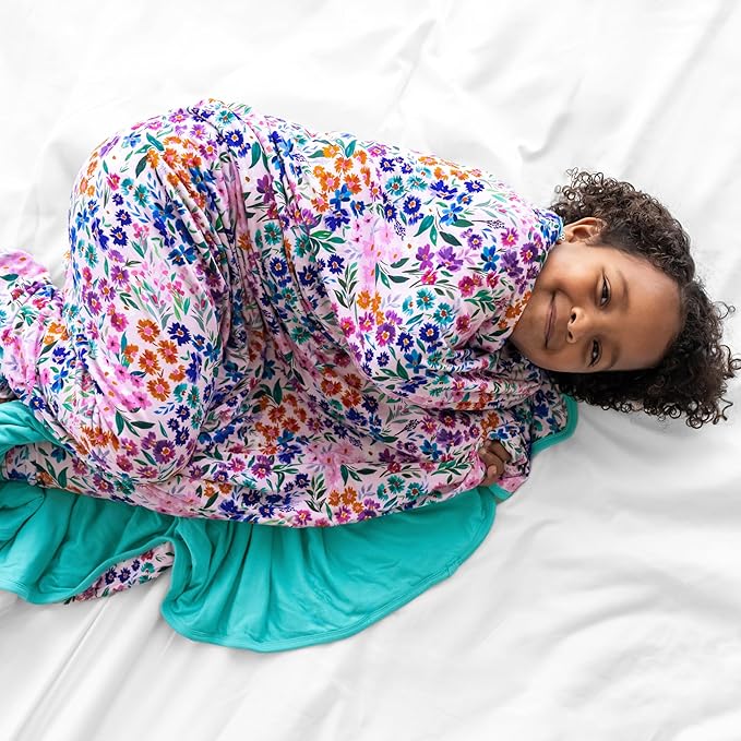 Little Sleepies Cloud Blanket, Soft Viscose from Bamboo Toddler & Baby Blanket for Boys & Girls, Lightweight, Perfect for Hot Sleepers, 50" x 50", Large (Sweet Pea)