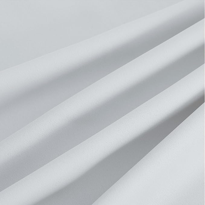 NICETOWN Greyish White Curtains for Bedroom 108 inches Long, Roon Darkening Grommet Curtains for Living Room, Noise Reducing Privacy Window Treatment Drapes for Nursery, Laundry Patio, 2 Panels, W52