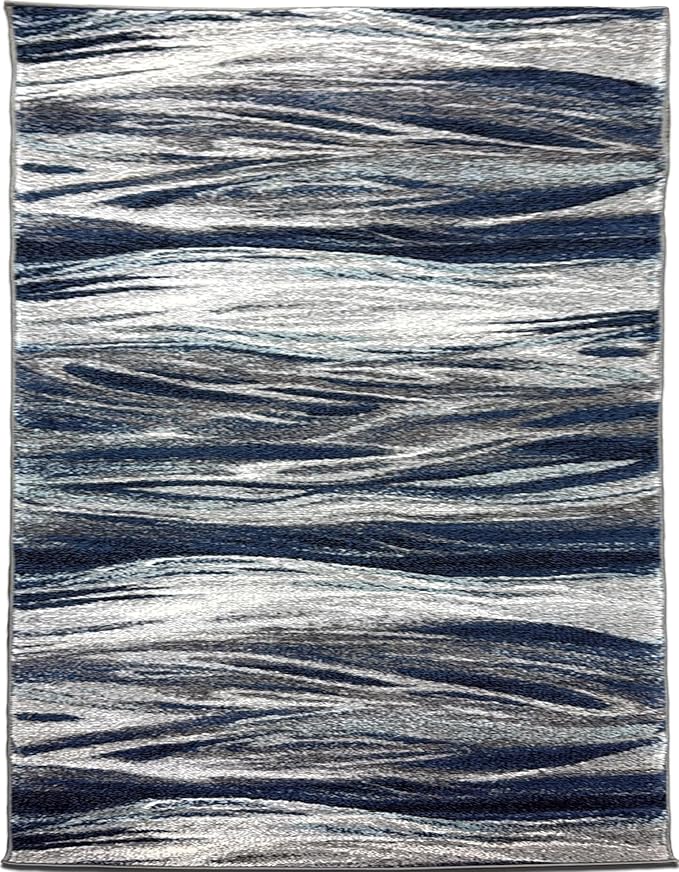Keen Home Design Area Rugs - 8x10 Non-Shedding, Abstract Rugs for Kitchen, Living Room, Bedroom, Dining Room, Entryway - Size: 7'3" x 10'2", Multi