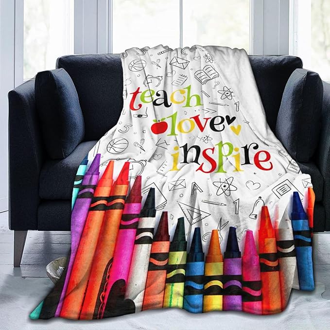 Teacher Blanket Best Teacher Throw Blanket Super Soft Flannel Lightweight Fluffy Plush Cozy Fuzzy Fleece Appreciation Decor Gifts Blanket for Dog Lover Kids Boys Adults Man for Bed Sofa 40"X50"