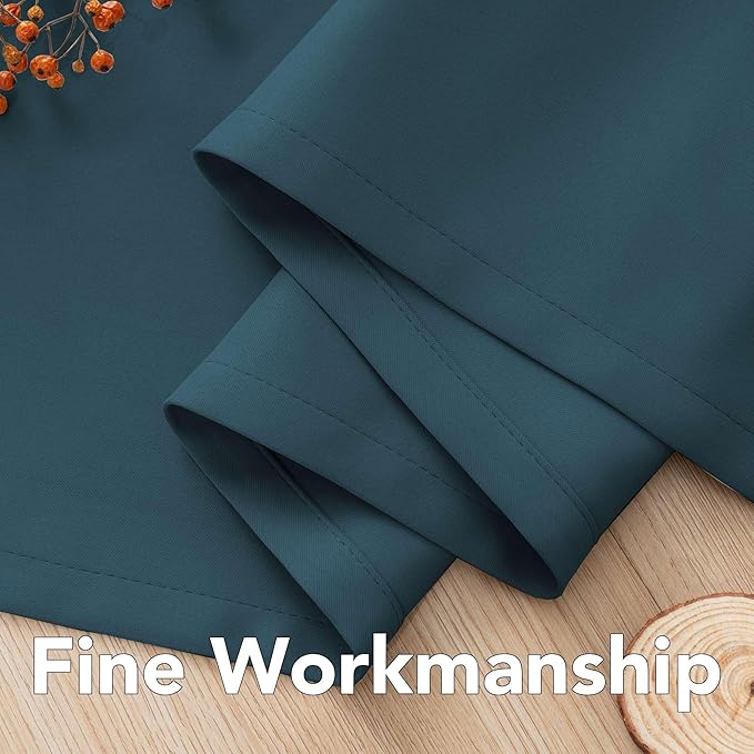 H.VERSAILTEX Premium Blackout Thermal Insulated Room Darkening Curtains for Bedroom/Living Room - Classic Grommet Top (2 Panels, Dark Teal, 52 Inch by 72 Inch)