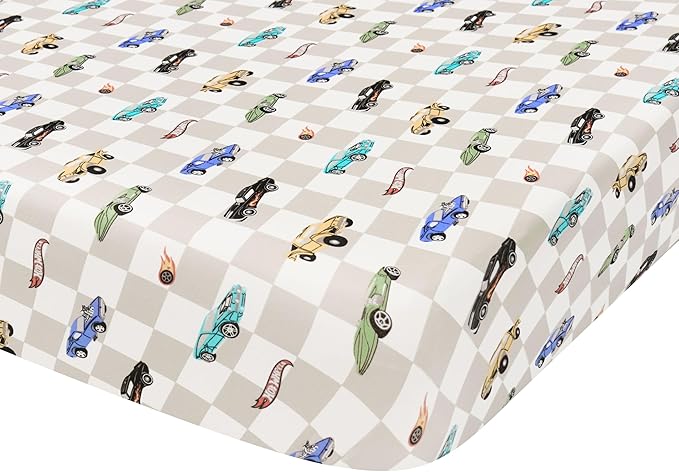 Kyte Baby Soft Crib Sheet - Standard Fitted Crib Sheet Made with Rayon from Bamboo, Ultra-Gentle and Breathable (Fast and Fierce)