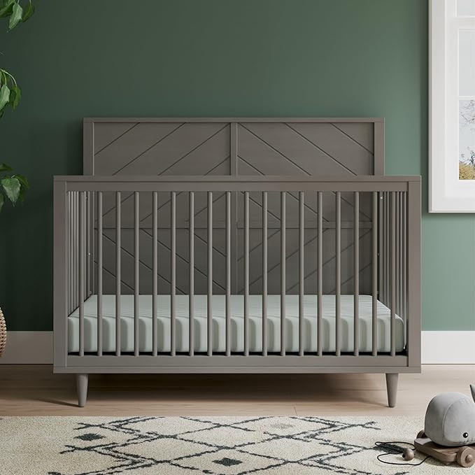 Child Craft Surrey Hill Crib, Dresser and Chest Nursery Set, 3-Piece, Includes 4-in-1 Convertible Crib, Dresser, and Chest, Grows with Your Baby (Lunar Gray)
