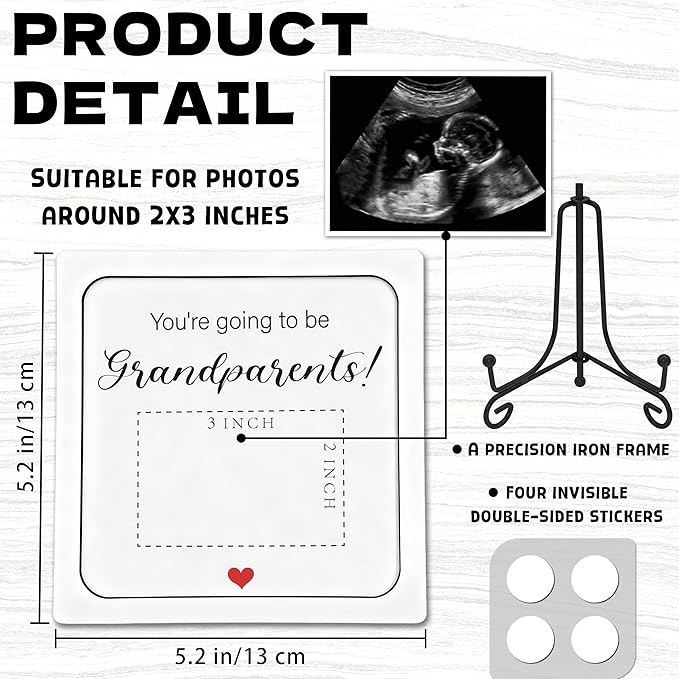 Pregnancy Announcement for Grandma Grandparents, Ultrasound Picture Frames Surprise Box, You're going to be Grandparents, Baby Coming Soon Announcement Pregnancy Reveal Gifts