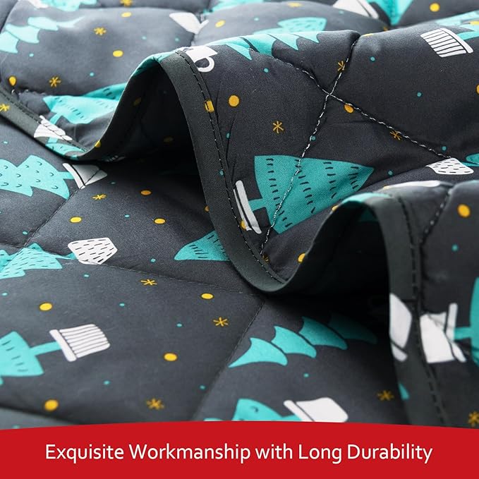 Baby Blanket, Soft Cozy Toddler Comforter Quilted with Black Tree, Ultra Soft and Comfortable Down Alternative Crib Comforter, 39x47 Inches