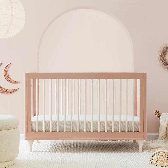 Babyletto Lolly 3-in-1 Baby Crib Convertible to Toddler Bed & Daybed, GREENGUARD Gold Certified, 4 Adjustable Heights - Includes Toddler Conversion Kit, Made of 100% Solid Wood - Canyon/Washed Natural
