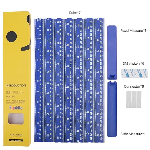 Height Measurement for Wall, Children Adult Height Measure Rod, 3D Removable Growth Chart Stick, Wall Mounted Splicing Ruler for Kids Baby Nursery 79 inch (Blue)