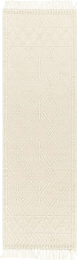 Mark&Day Wool Rugs, 9x12 Staveley Cottage Beige Area Rug, Cream White Carpet for Living Room, Bedroom or Kitchen (8'10" x 12')