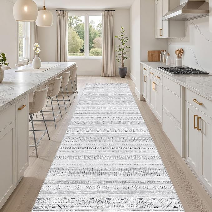 Area Rugs for Living Room Washable Living Room Rug Soft Neutral Indoor Floor Carpet Non-Slip Stain Resistant Modern Boho Rugs for Bedroom Dining Room Kids Room Nursery Office Home Dark Grey