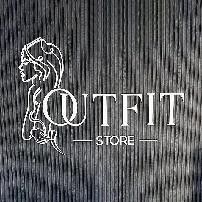 GUANKE Custom Wall Signs for Business Logo, Laser Cut 3D Acyrlic Signs, for Beauty Salon, Retail Outlets, Company, Office