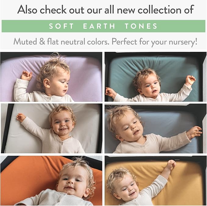Pack and Play Sheets Fitted – Compatible with Graco Pack n Play Playard Crib and Other 27 x 39 Inch Playpen Mattress – Snuggly Soft 100% Jersey Cotton – Farm Animals – 2 Pack