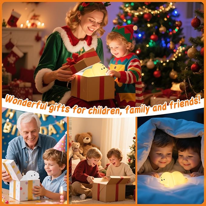 Tremdwoto Dog Night Light for Kids,Cute 7 Colorful Night Light Baby Girl Squishy Night Lights Lamp 1/3 Hour Timer Puppy Light Dimmable Nursery Nightlight，Kawaii Bedroom Decor,Gift for Boys and Girls