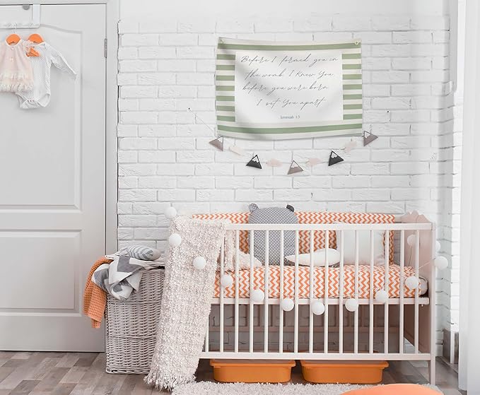 Christian Bible Verse Scripture Rectangular Banner Flag Wall Decor Gift for Baby Boy Girl Kid,Nursery Above Crib Bedroom Reading Room Decor-Before I Formed You-Baby,Shower,Birthday Christmas Gift