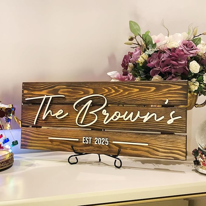 Personalized Custom Solid Wood Name Sign for Home, Office, Nursery, Wedding Gifts, Business Signs