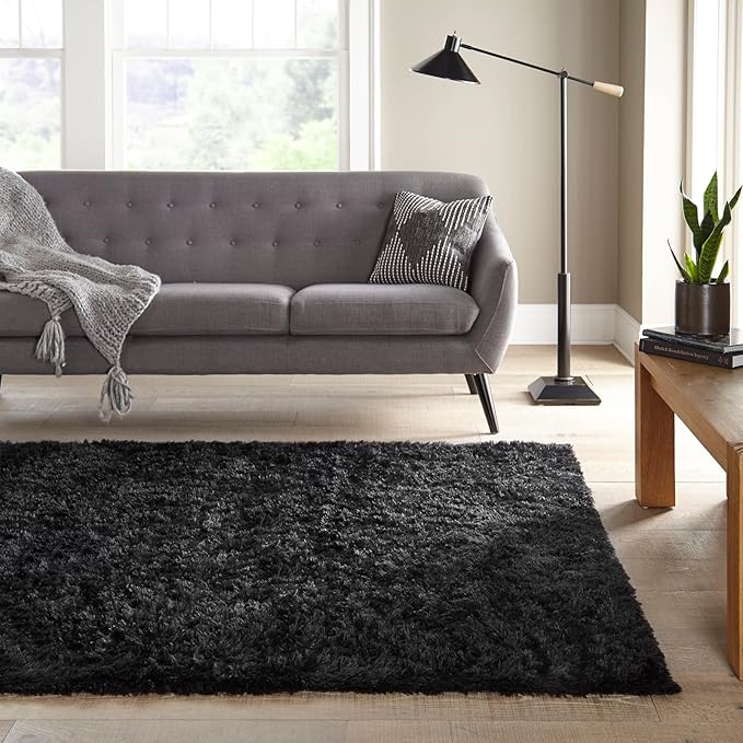 Ophanie 6x9 Charcoal Rugs for Living Room, LargeFluffy Shag Fuzzy Plush Soft Living Room Area Rugs, Floor Shaggy Carpets for Bedroom, Carpet for Kids Boys Girls Dorm Nursery Home Decor Aesthetic