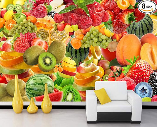 Fruit Cocktail Wall Mural Wallpaper 178" x 117"