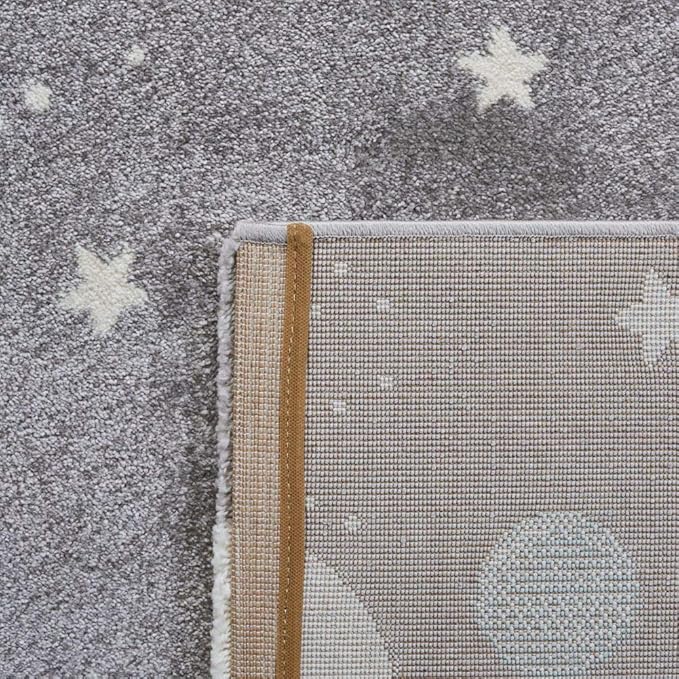 SAFAVIEH Carousel Kids Collection Accent Rug - 3'3" x 5'3", Grey & Lavender, Non-Shedding & Easy Care, Ideal for High Traffic Areas for Boys & Girls in Playroom, Nursery, Bedroom (CRK103F)