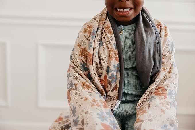 Copper Pearl Eden Three-Layer Quilt: Soft, Breathable Toddler Blanket | Cozy Baby Quilt for Newborns | 46x46 Premium Polyester/Rayon
