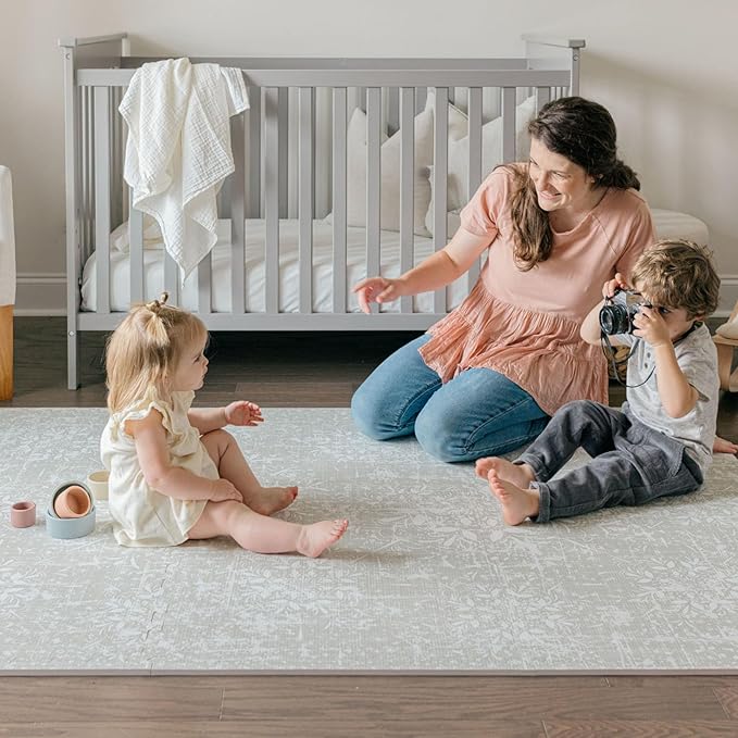 Baby Play Mat for Floor - Eden (4x6ft) - Premium EVA Foam Play Mat for Babies & Toddlers (Ages 0-5+) - Non-Toxic Playmat for Tummy Time, Crawling & Playroom - Stylish & Comfortable