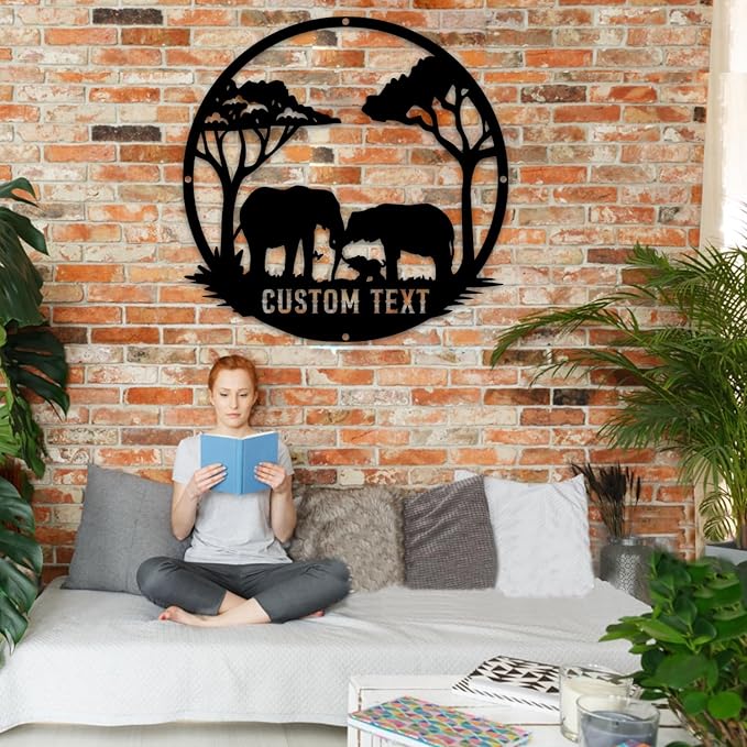 Custom Metal Sign, Personalized Last/Family Name Sign, Custom Signs Outdoor Metal, Cabin/Porch Decor, Black Wall Art for Living Room/Bedroom, Personalized Birthday/Housewarming Gift for Couples