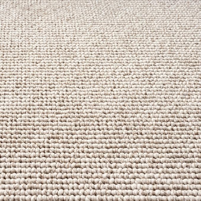 LUXE WEAVERS Solid Machine Woven Beige 2x8 Area Rug, Indoor Stain-Resistant Carpet
