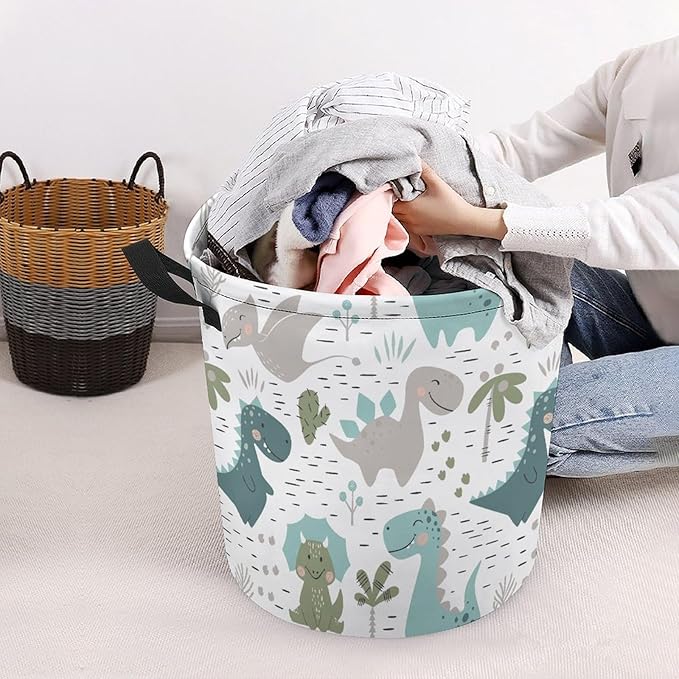 Cute Dinosaur Laundry Basket Palm Boys Hamper Clothes Hamper Toy Storage Bin Dinosaur Room Decor for Boys