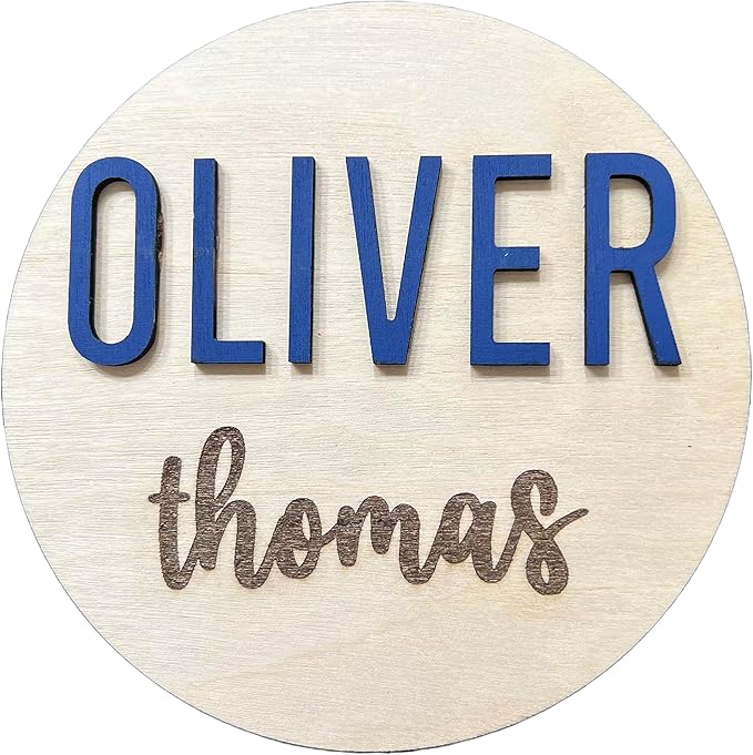 Personalized 3D Birth Announcement Sign, Custom Baby Name Hospital Photo Prop, Many sizes, 12 Font Options, 30 Colors