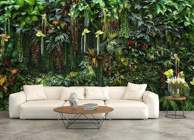 Green Wallpaper Banana Leaf Floral Mural Wallpaper for Bedroom Living Room TV Background Sofa Wall (not self-Adhesive)