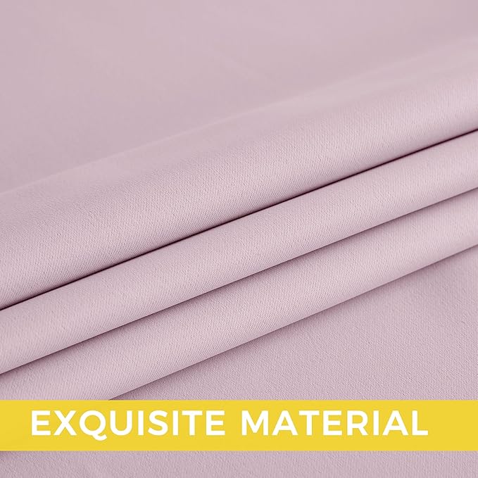 NICETOWN Pink Room Darkening Curtains for Bedroom 84 inches Long 2 Panels, Thermal Grommet Curtains for Living Room, Noise Reducing Privacy Window Treatment Shades for Nursery, Laundry Patio, W52