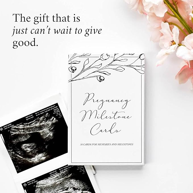 Baby Milestone Cards (19+11) - Weekly Baby Milestone Signs w/Hello World Newborn Sign, Announcement Sign - Birth Announcement Cards for New Moms