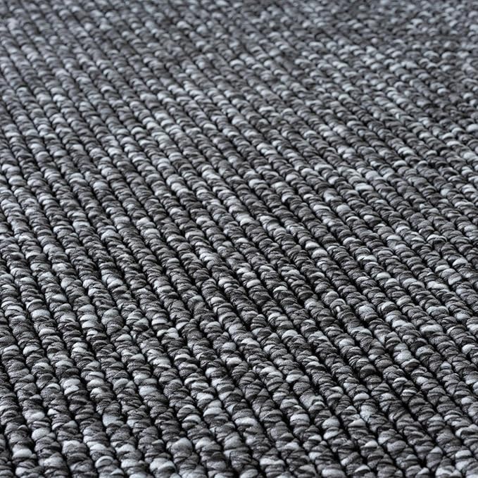 LUXE WEAVERS Solid Machine Woven Smoke 9x12 Area Rug, Indoor Stain-Resistant Carpet