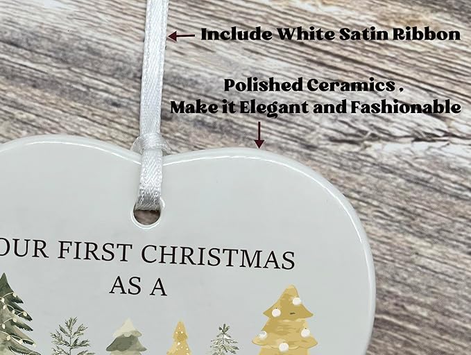 2025 Christmas Tree Ornament Decor Gift-Our First Christmas as a Family of Six-New Parents Mom Dad Gift-Baby,Shower Present for New Baby Newborn-The Fourth Child Present-Home Decor-Tree Theme
