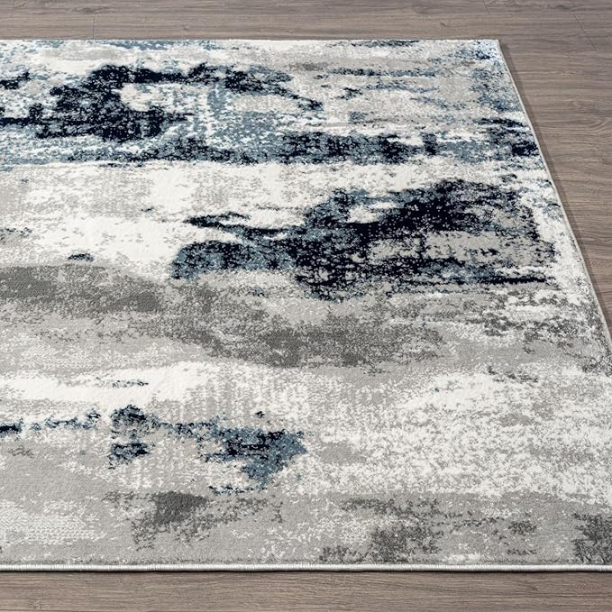 LUXE WEAVERS Kimberly Collection Ivory 8x10 Modern Abstract Area Rug