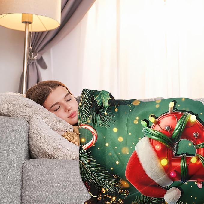 Ship Next Day, Custom Christmas Blanket - Merry Christmas Personalized Blanket, Xmas Gifts for Family Mom Dad Daughter Son Grandkids, for Teen Girls Women Man, Stocking Stuffers