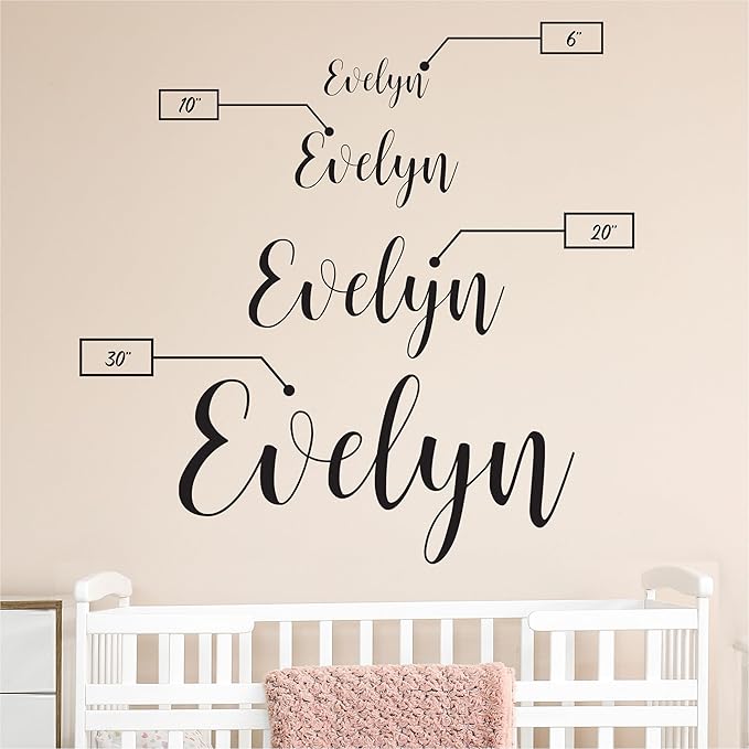 Custom Wood Name Sign For Nursery, 1/3 INCH THICKNESS, Boho Nursery Sign, Family Name Signs, 3D Wall Art for Children & Kids Rooms, Baby Shower, First birthday gift(First Name)
