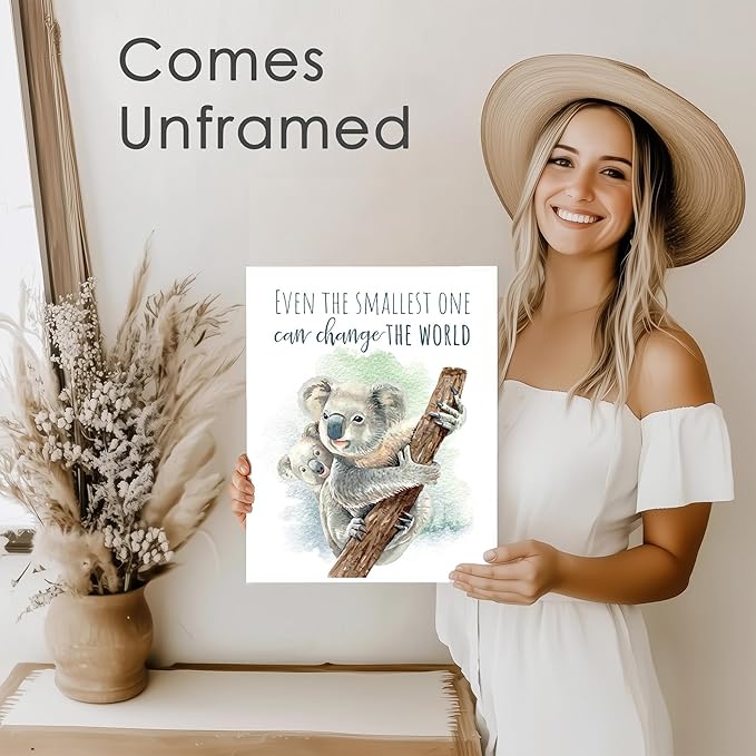DREAM BIG PRINTABLES Koala Parent and Child Wall Art Print - Unframed - 11x14 | Inspirational Quote - Motivational Wall Art - Nursery Decor for Boys Room or Girls Room | Unisex Newborn Baby Gift