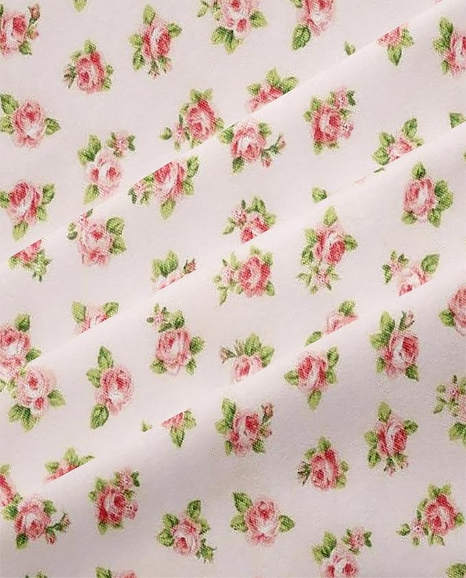 Garden Style Floral Duvet Cover Twin Girl Flower Print Comforter Cover Botanical Floral Bedding Quilt Cover Chic Shabby Rural Flower Bedding Collection 1 Duvet Cover with 2 Pillowcases